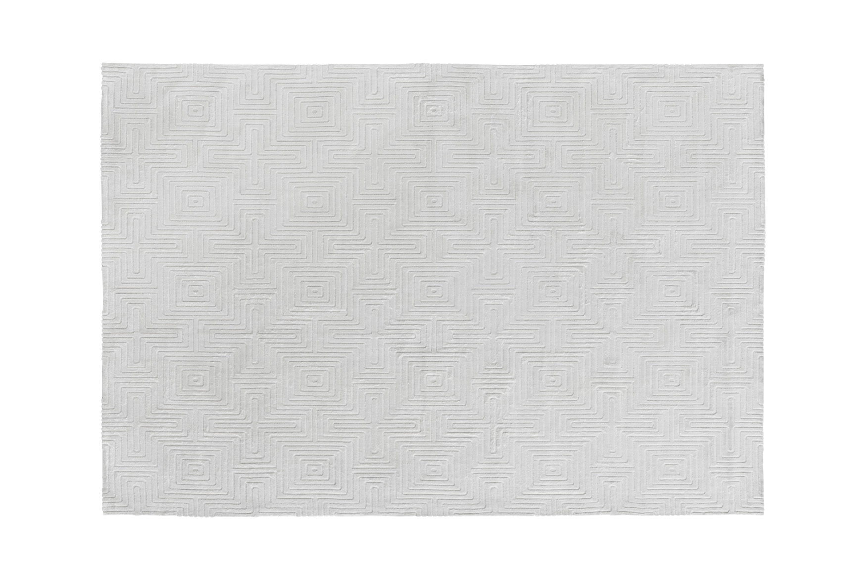 Design-Teppich LABYRINTH | 160 x 230 cm | altweiß |  geometrisches Muster