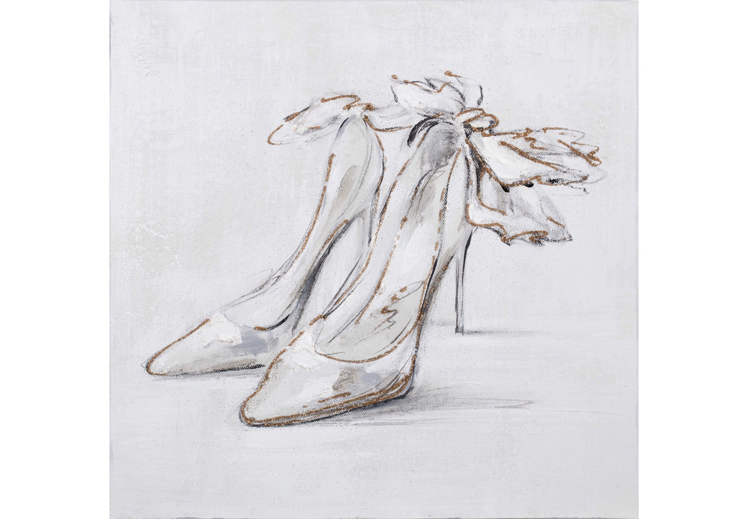 Unikat-Leinwandbild High Heels I Acryl auf Leinwand | 30 x 30 cm