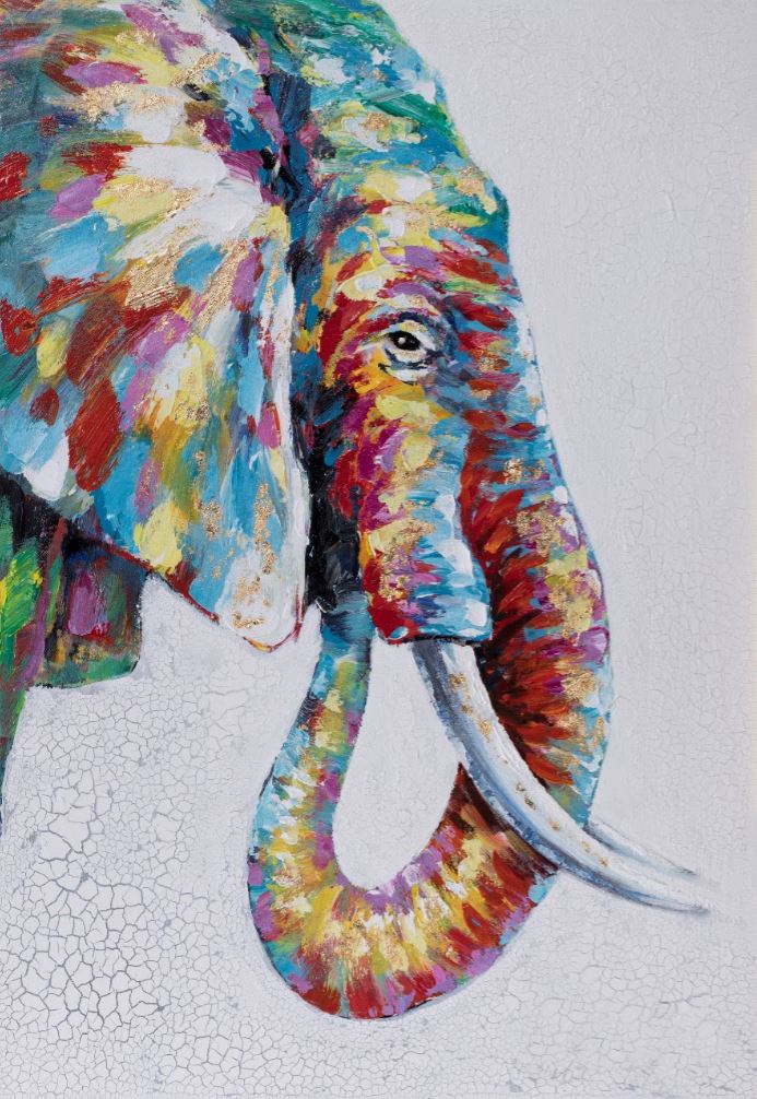 Wandbild "Bunter Elefant"