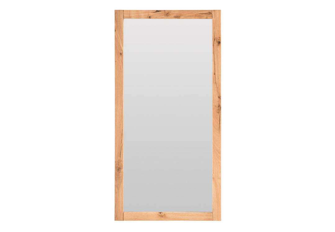 Spiegel klein BREST | Wildeiche massiv mit Wuchsrissen, natur geölt | ca. 50 x 100 cm
