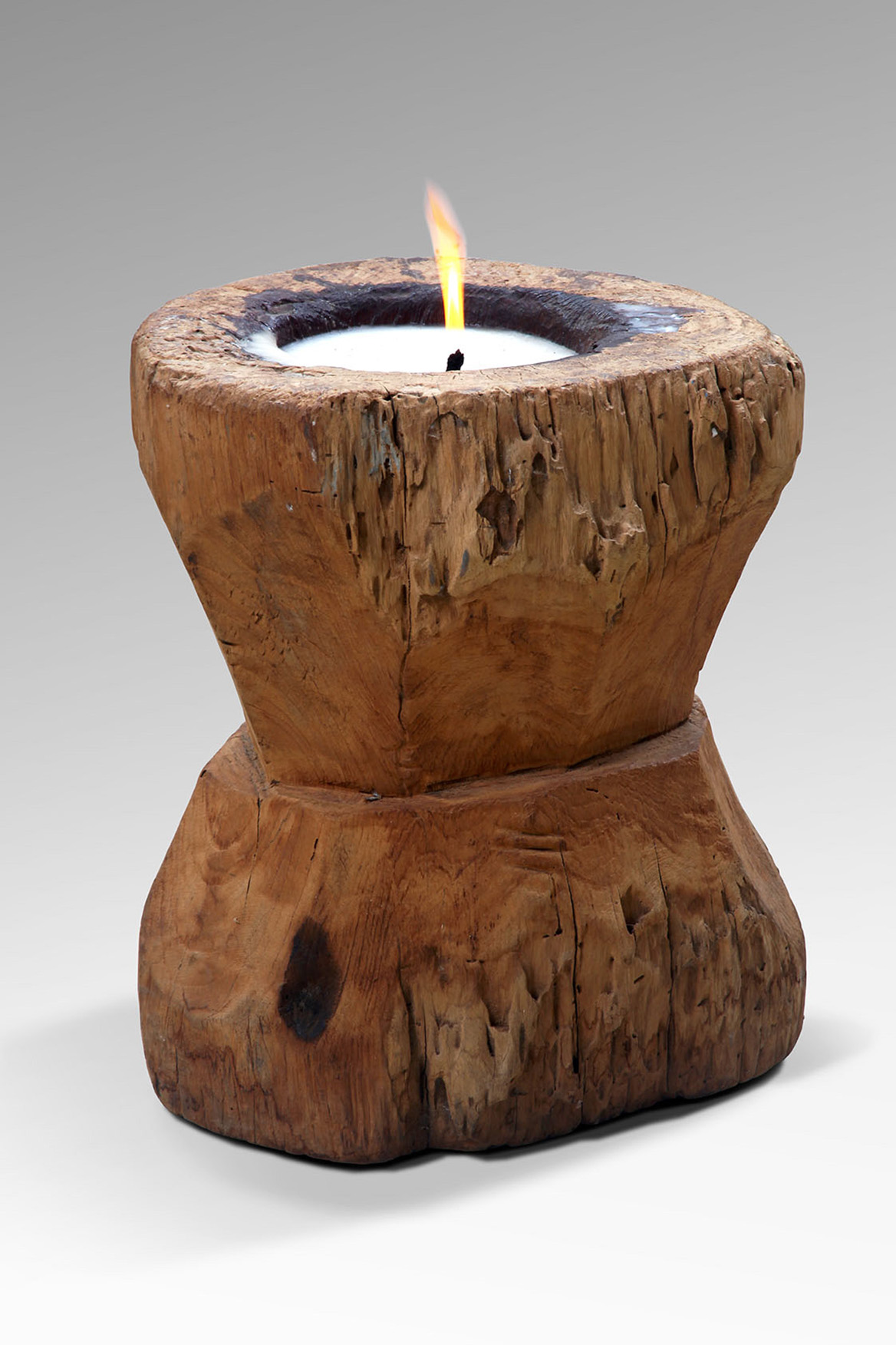 Riesenkerze | ROOT | recyceltes Holz | ca. 32 x 55 cm