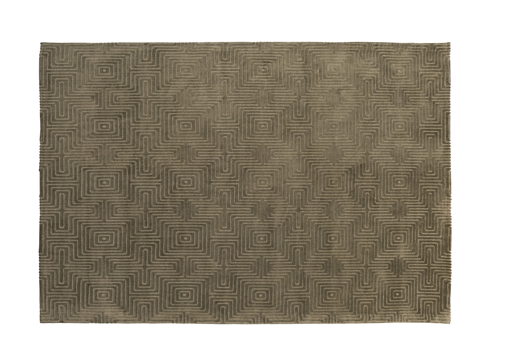 Design-Teppich LABYRINTH | 160 x 230 cm | grün |  geometrisches Muster