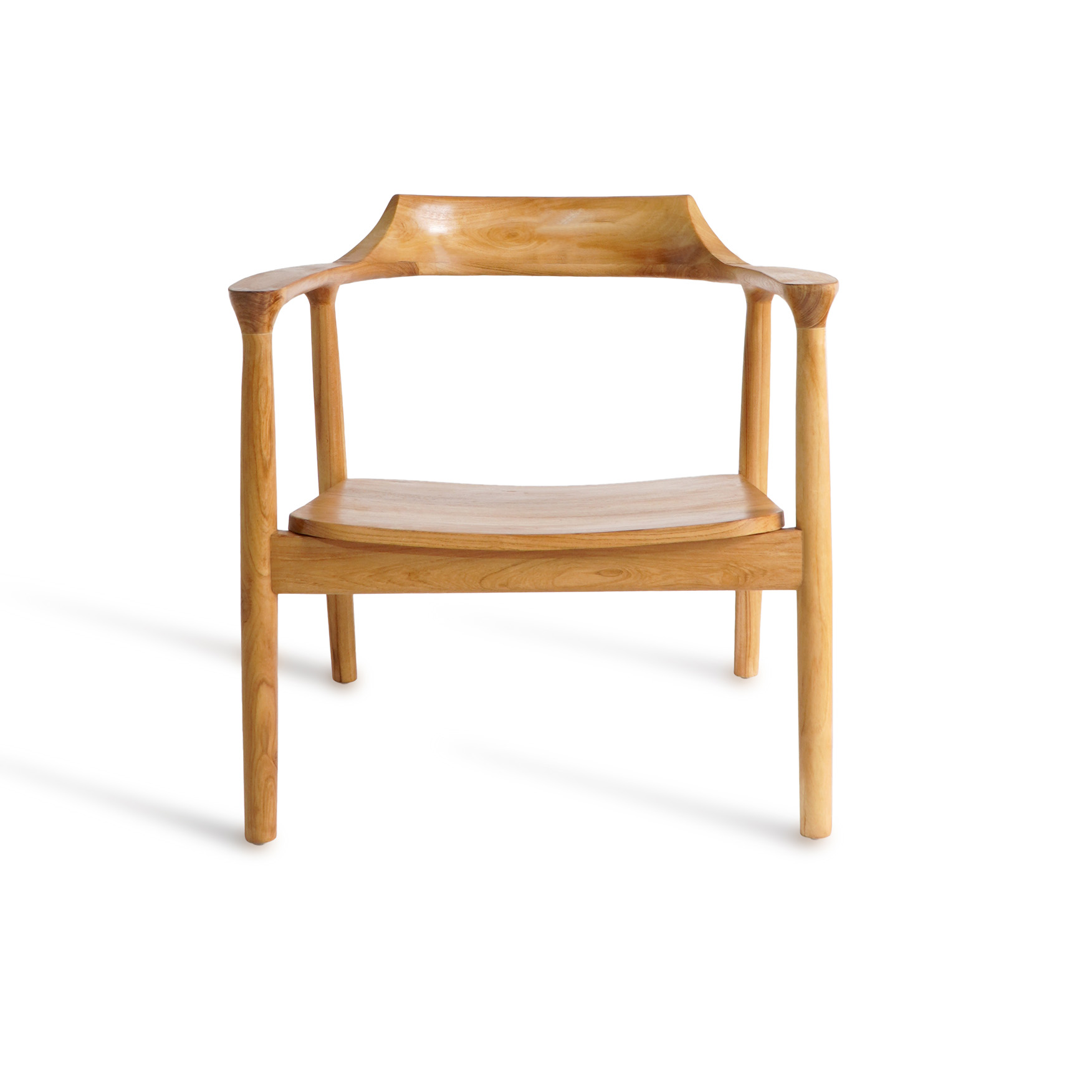 Loungsessel DESIGN-1 | Teak massiv | Polstersitz beige