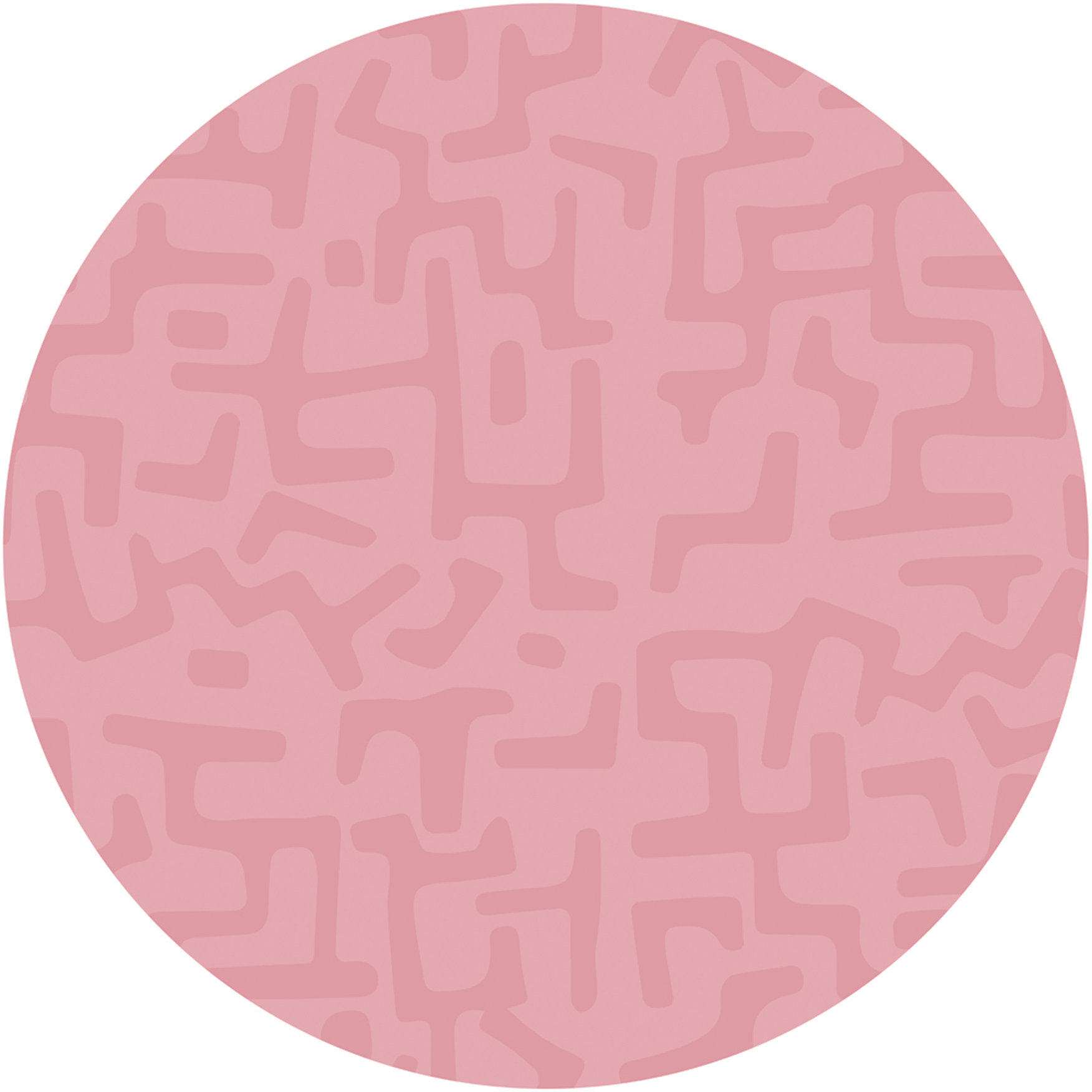 Luxusteppich MondiArt | MANU |  rosa-pink | moderne Ornamentik | rund Ø: ca. 150 cm