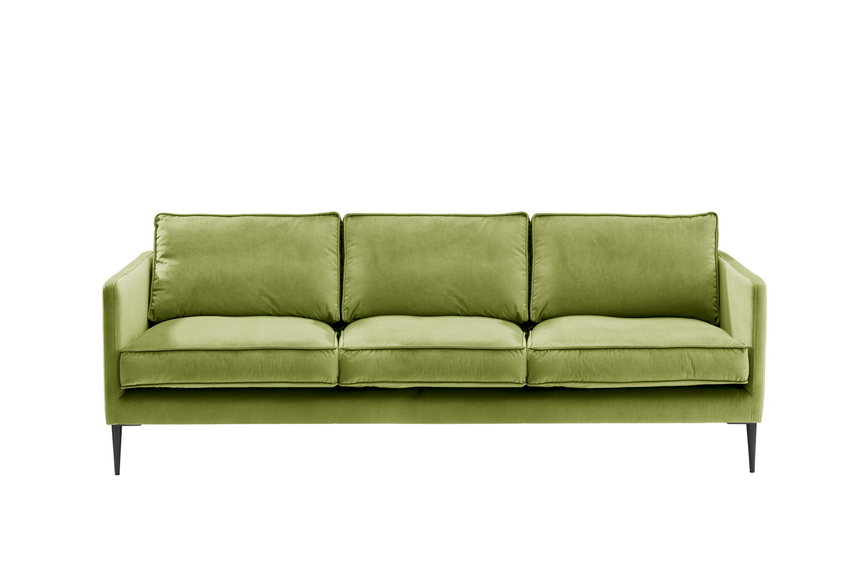 Sofa 4-sitzig FRITZ in Samt-Velours huntergrün, ca. 254 cm breit