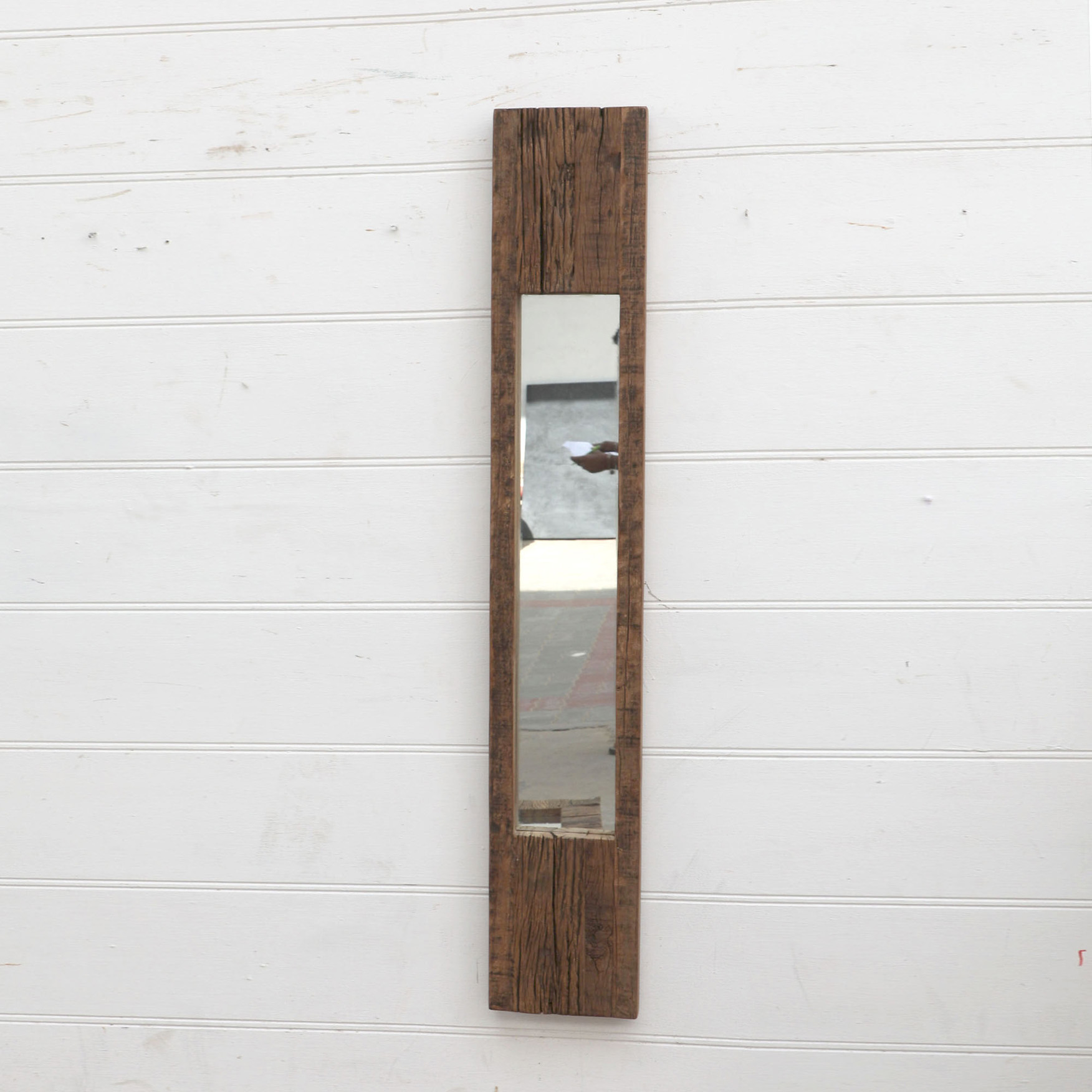 Spiegel SLIM 1 | recyceltes Altholz | B/H/T: ca. 25 x 150 x 4 cm