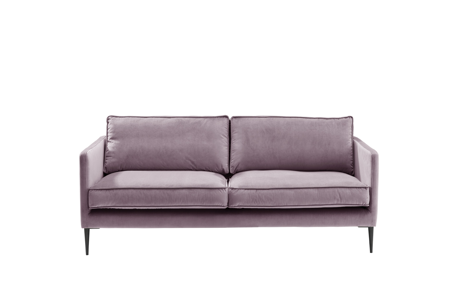 Sofa 2,5-sitzig FRITZ in Samt-Velours taupe, ca. 180 cm breit