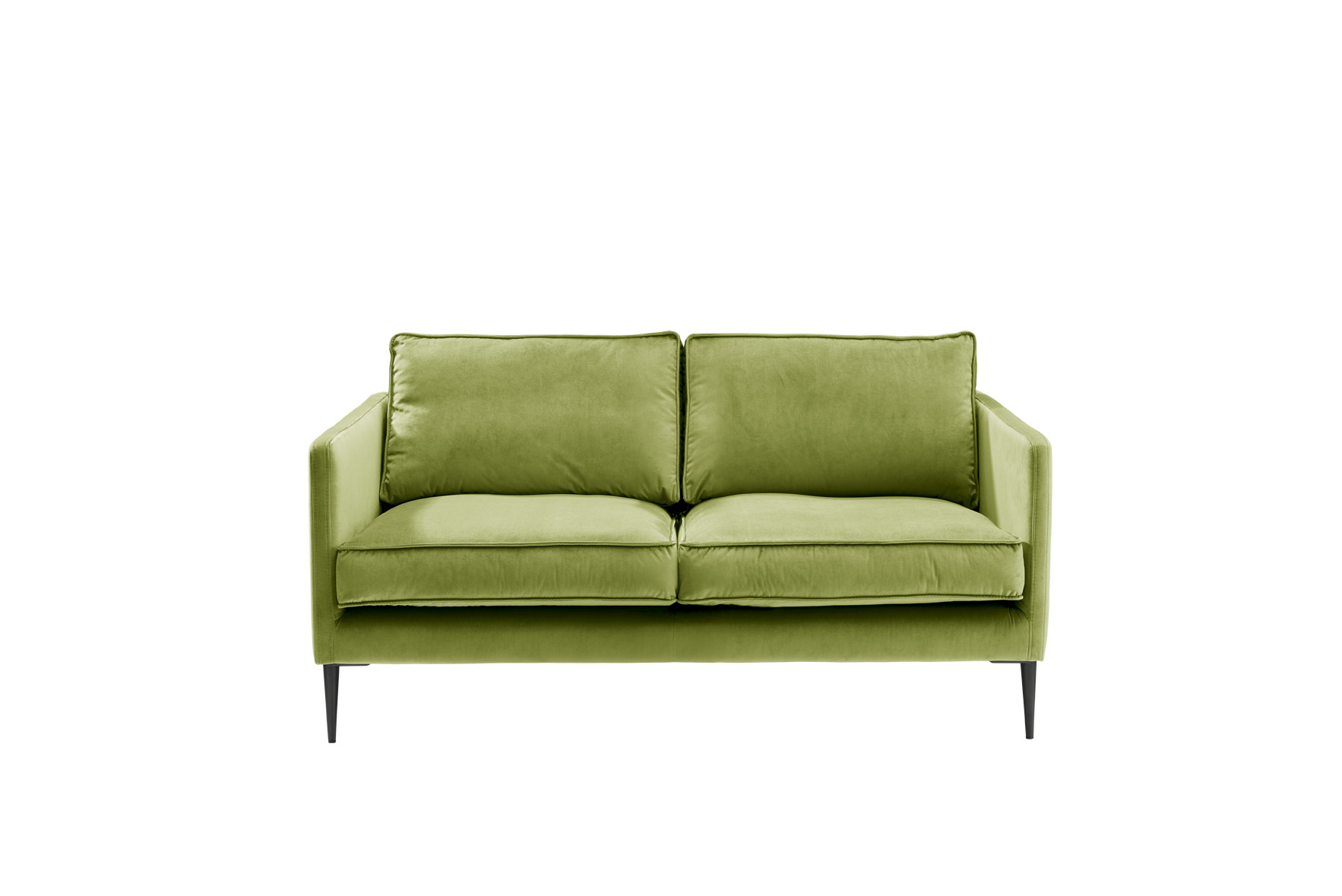 Sofa 2-sitzig FRITZ in Samt-Velours huntergrün, ca. 150 cm breit