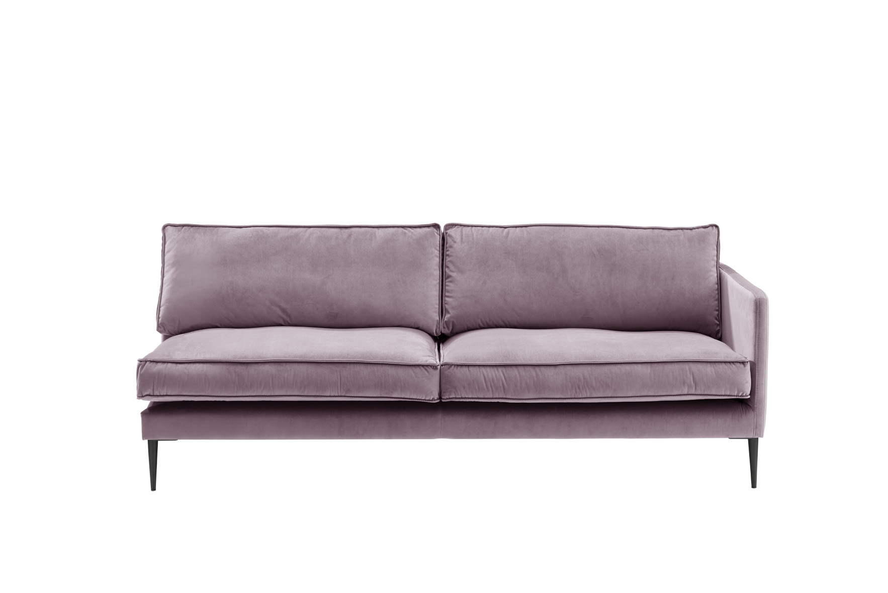Sofa 3-sitzig mit Armlehne rechts FRITZ in Samt-Velours taupe, ca. 203 cm breit