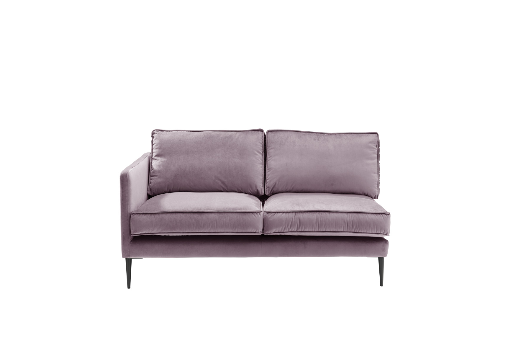 Sofa 2-sitzig mit Armlehne links FRITZ in Samt-Velours taupe, ca. 143 cm breit