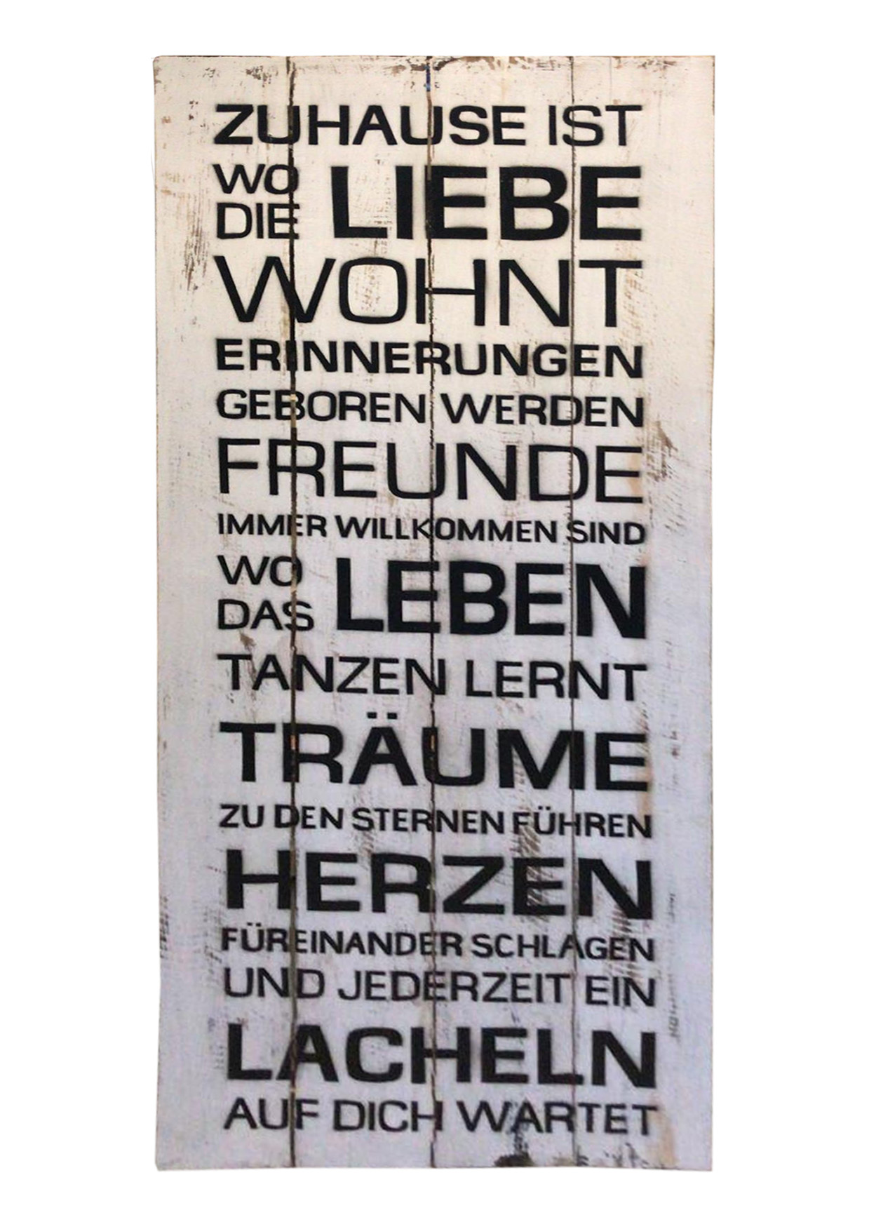 Deko-Holzschild mit Spruch BOARD No. 3 | Alabasia-Holz white-wash | handgefertigt | 40 x 120 cm