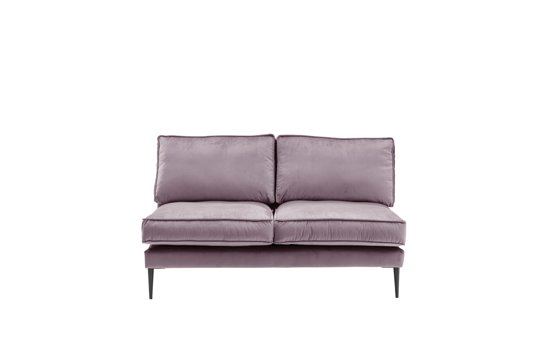 Sofa 2-sitzig ohne Armlehnen FRITZ in Samt-Velours taupe, ca. 136 cm breit