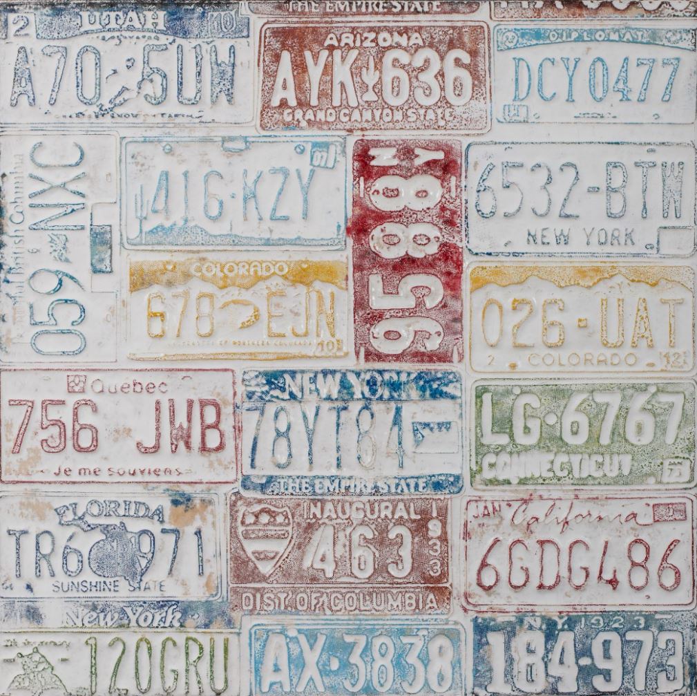 Wandbild "US-Nummernschilder"