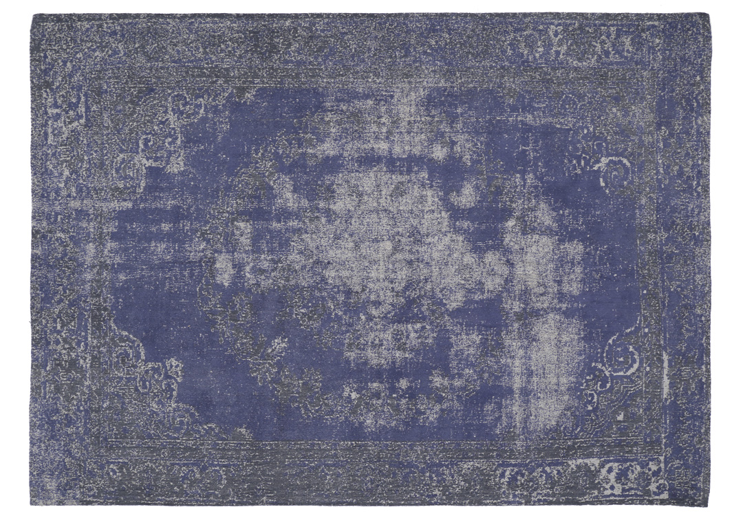 Vintage-Teppich Medaillon, dunkelblau